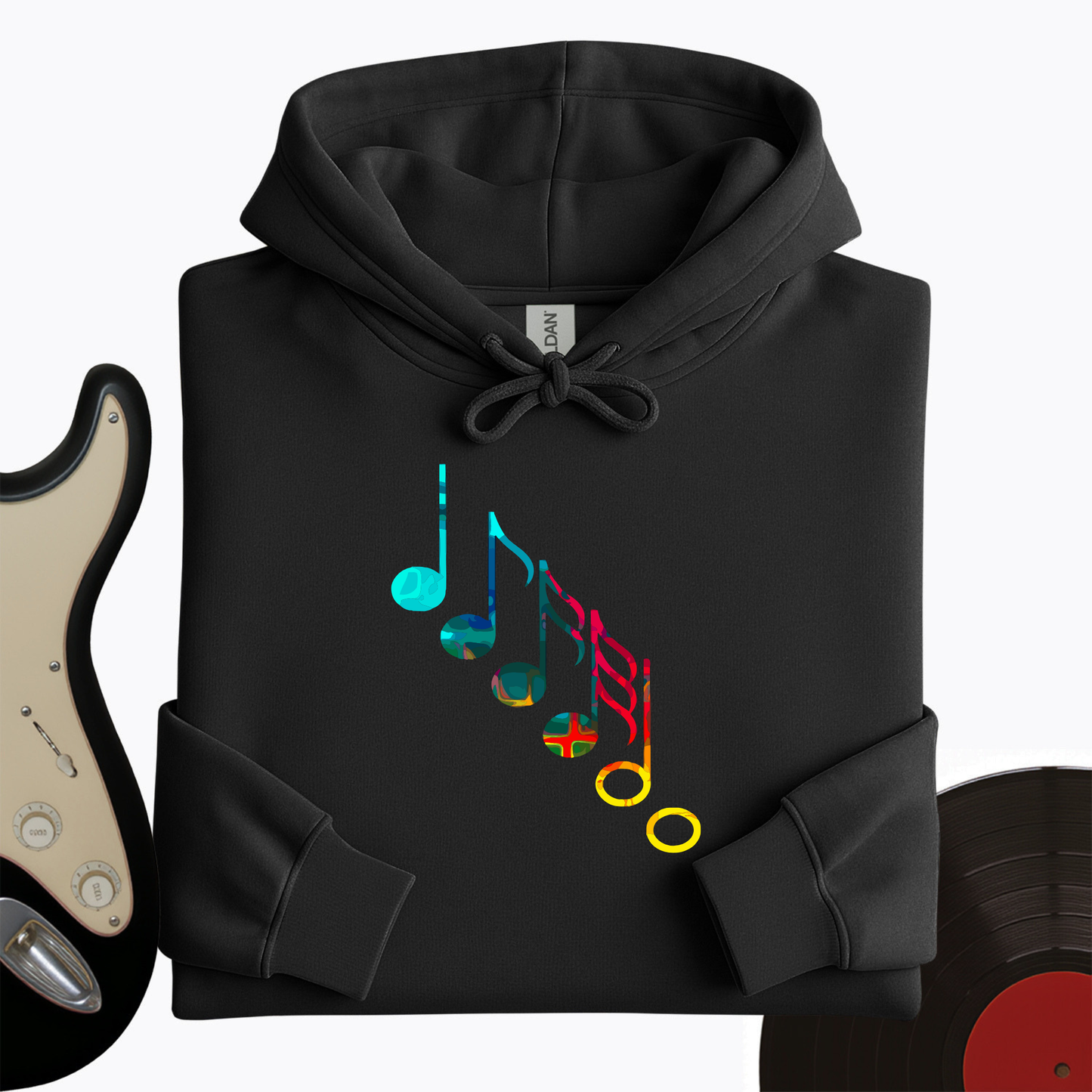 Colorful Music Notes Hoodie