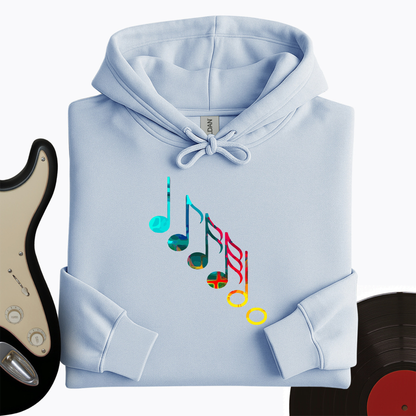 Colorful Music Notes Hoodie