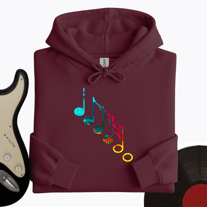Colorful Music Notes Hoodie