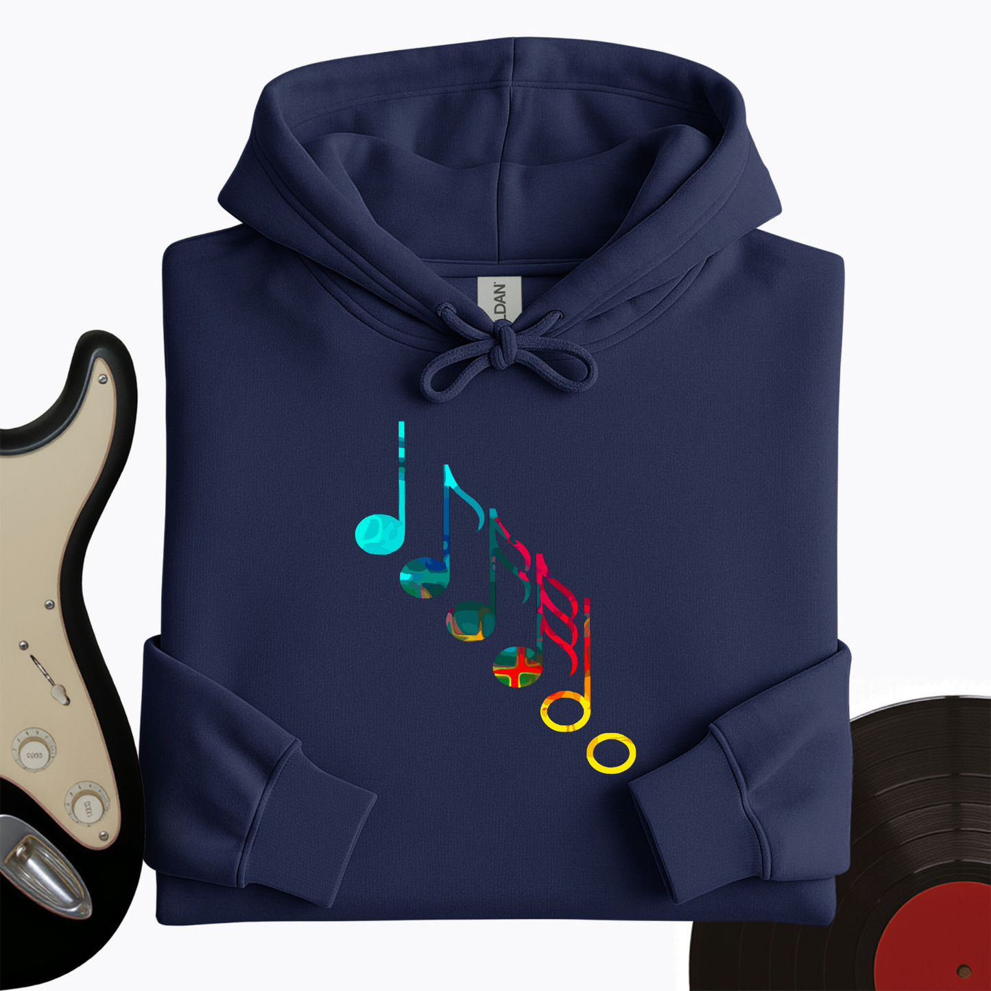 Colorful Music Notes Hoodie