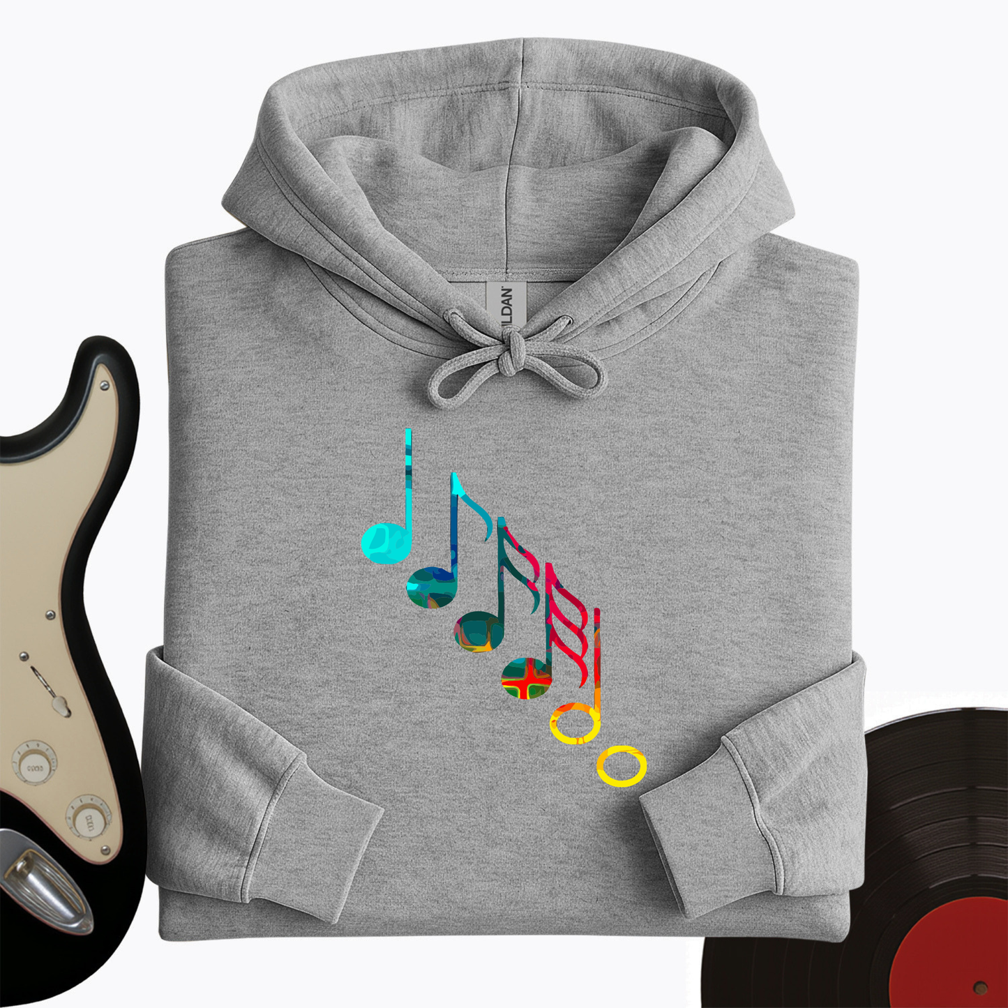 Colorful Music Notes Hoodie