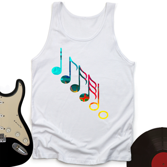 Colorful Music Notes Tank Top