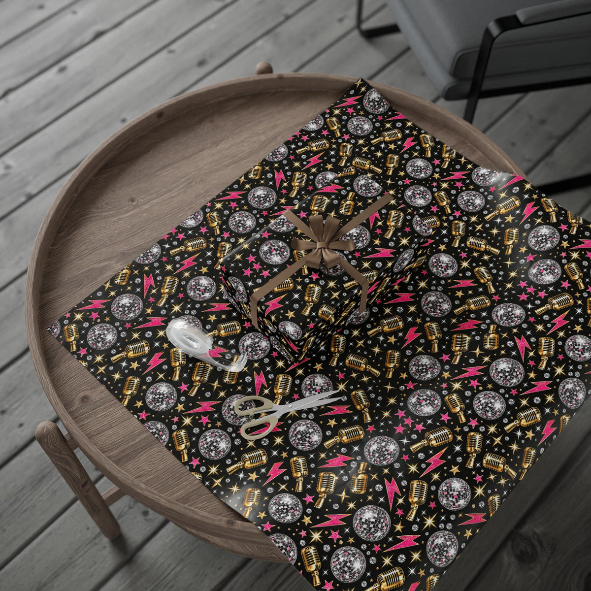 Disco Rock Star Glam Wrapping Paper