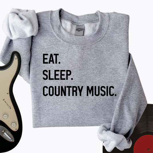 Eat, Sleep, Country Crewneck