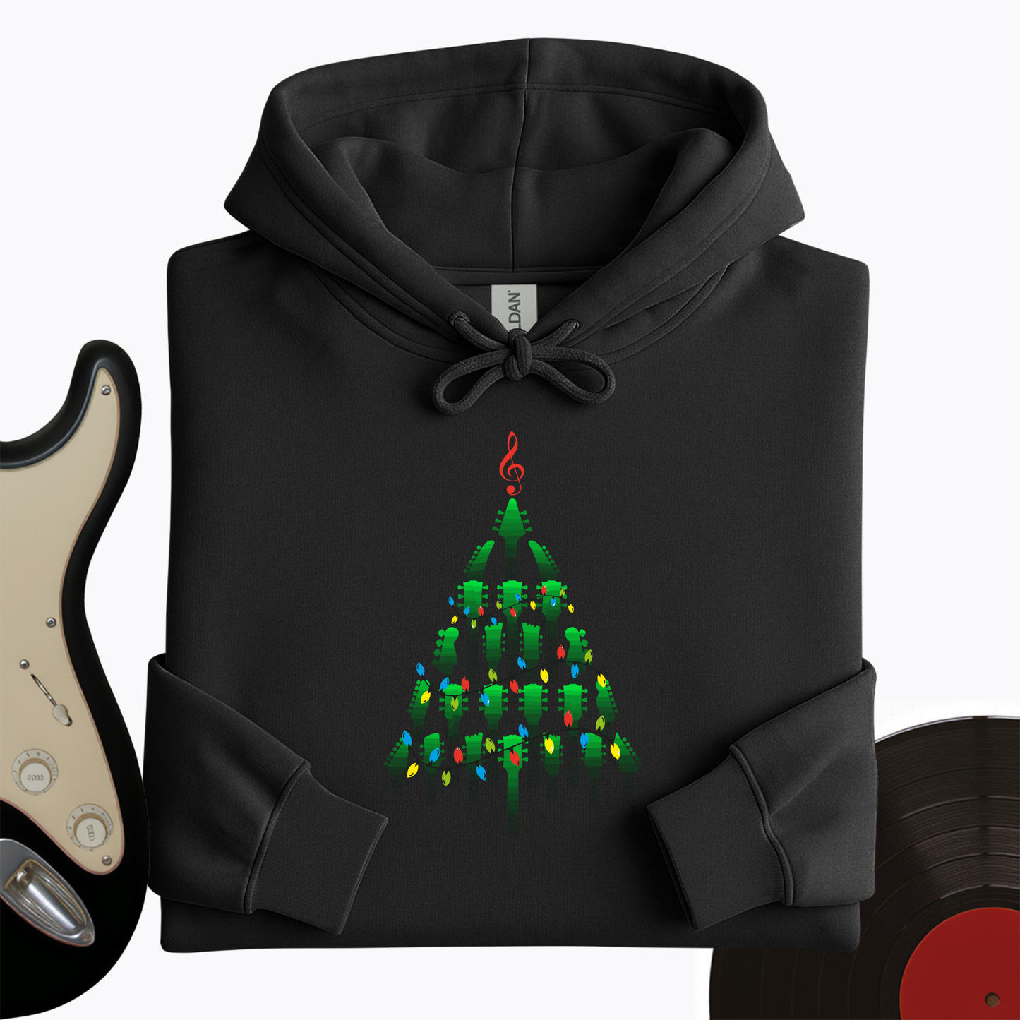 Guitar Christmas Tree Hoodie
