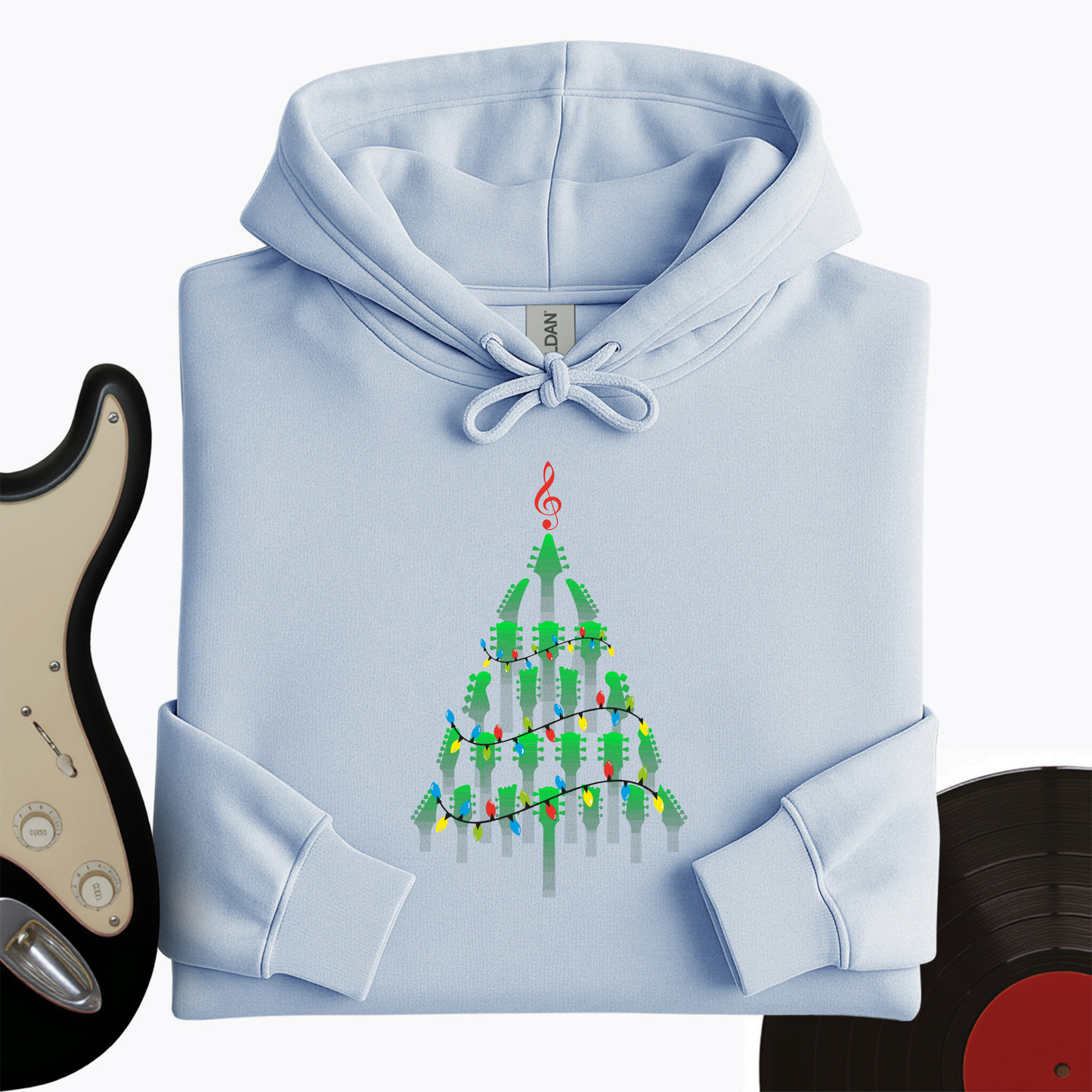 Guitar Christmas Tree Hoodie