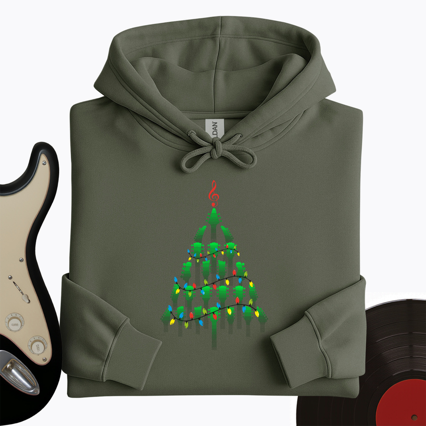 Guitar Christmas Tree Hoodie