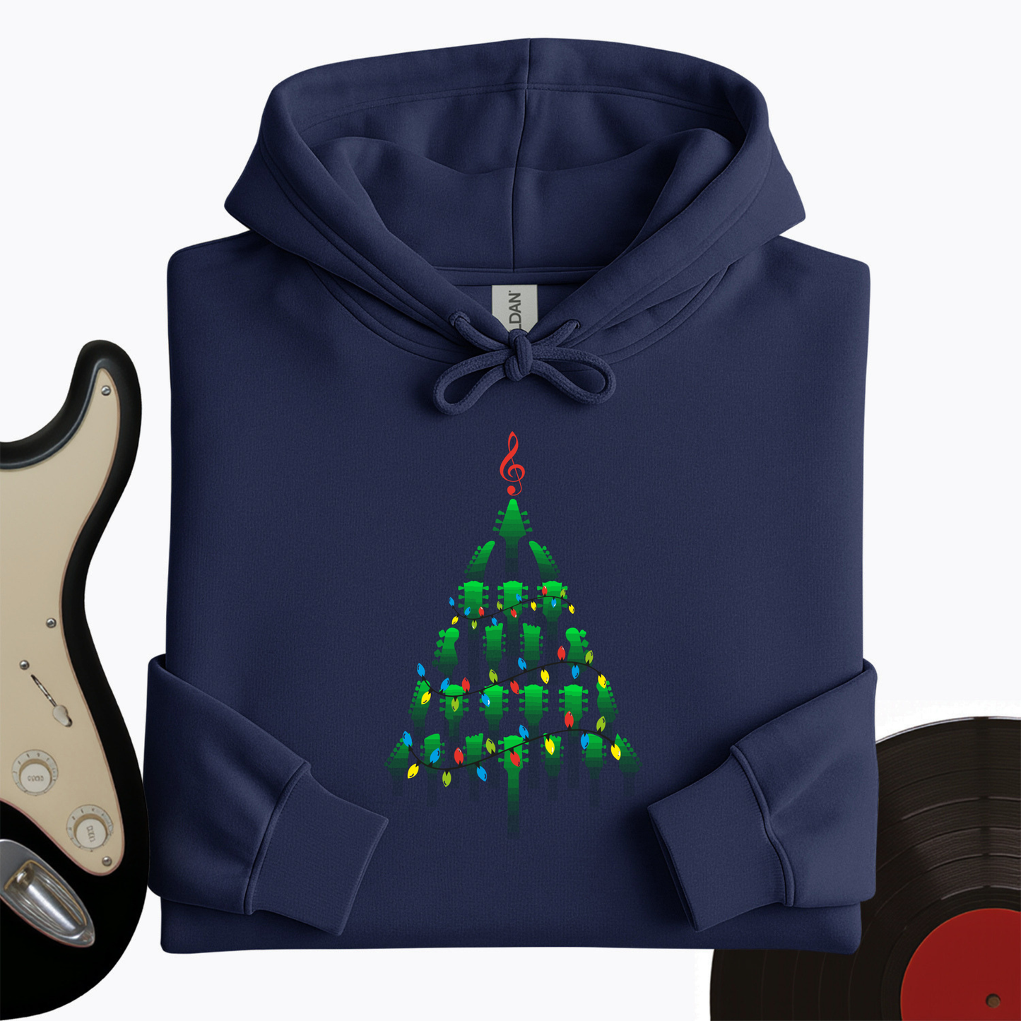 Guitar Christmas Tree Hoodie