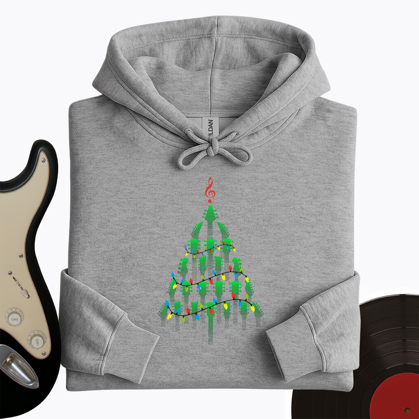 Guitar Christmas Tree Hoodie