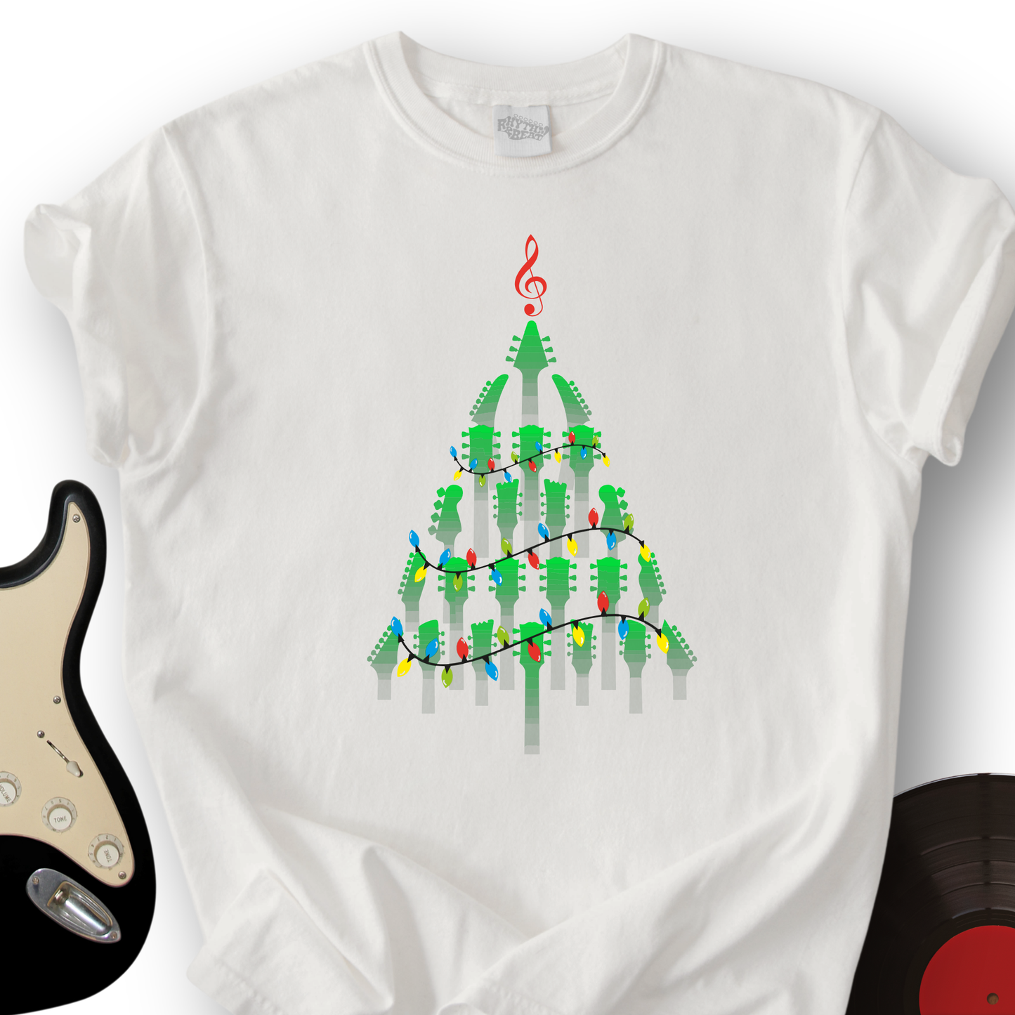Guitar Christmas Tree T-Shirt