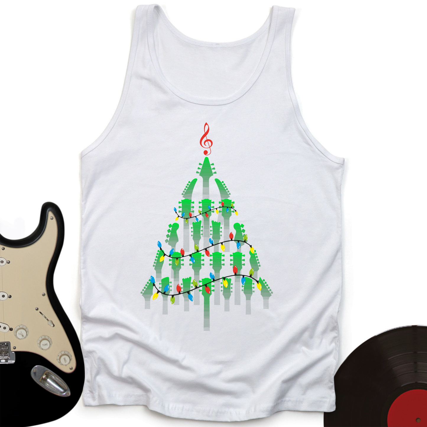 Guitar Christmas Tree Tank Top