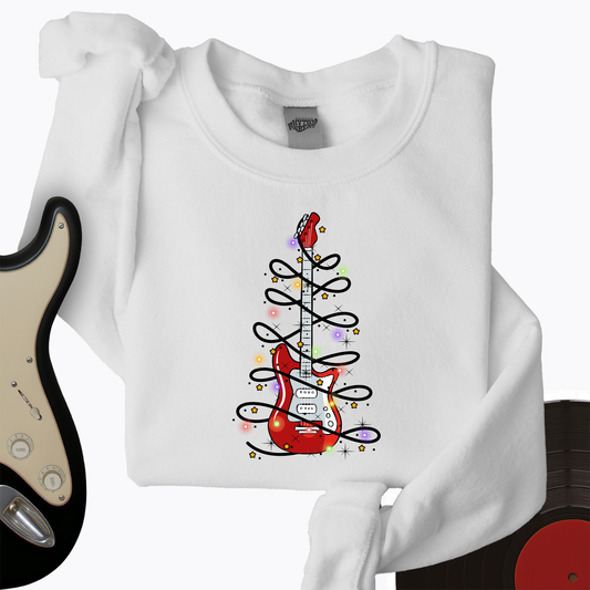 Guitar Christmas Lights Crewneck