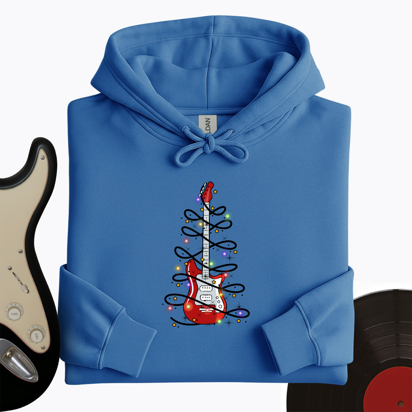 Guitar Christmas Lights Hoodie