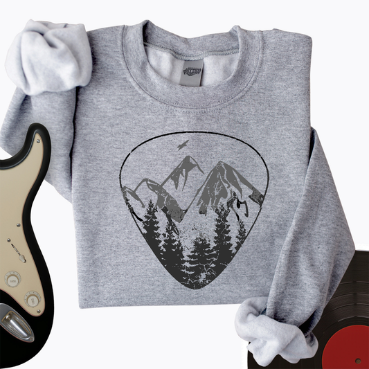 Wilderness Guitar Pick Crewneck