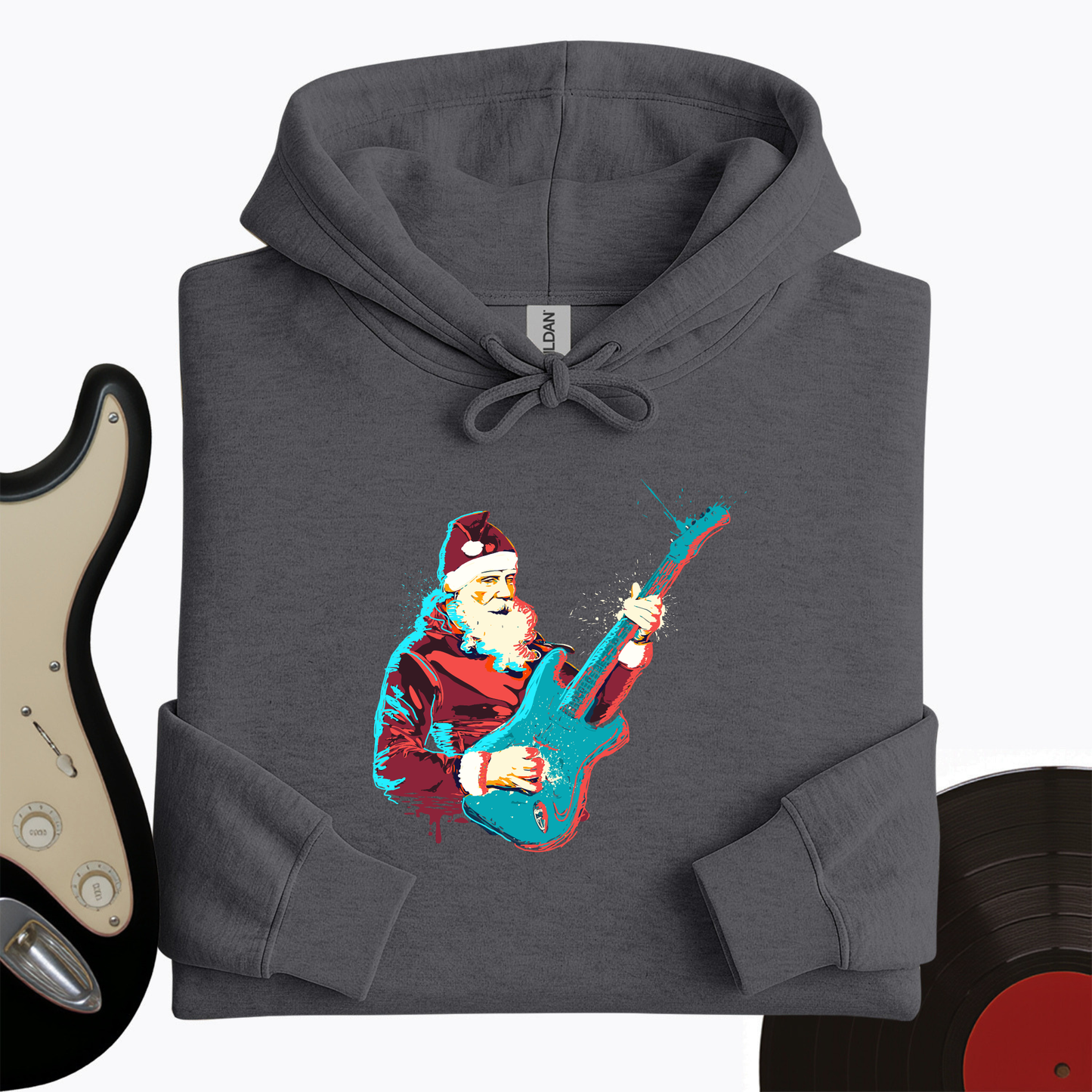 Guitar Santa Hoodie