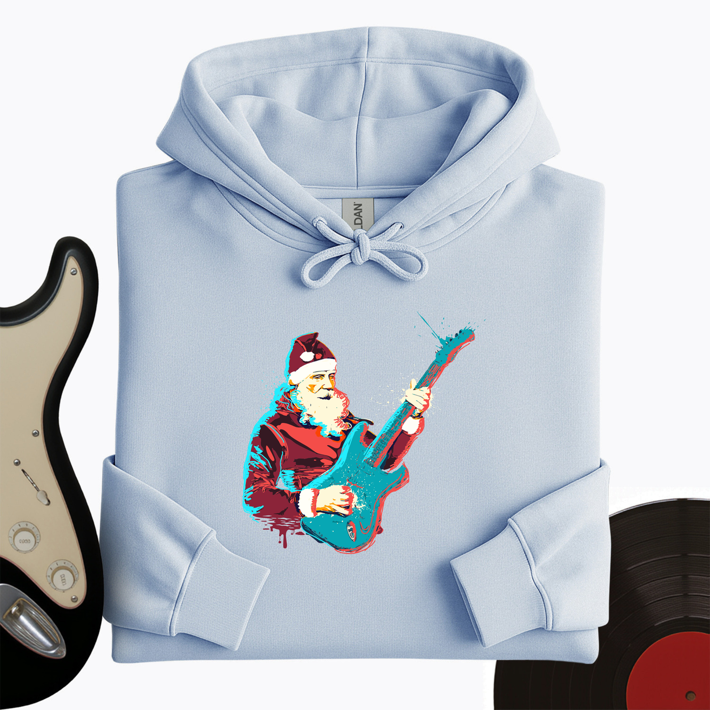 Guitar Santa Hoodie