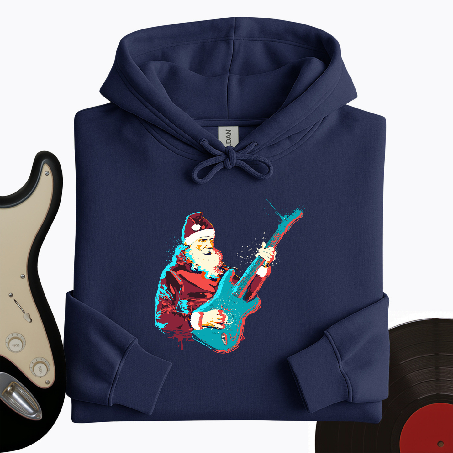 Guitar Santa Hoodie