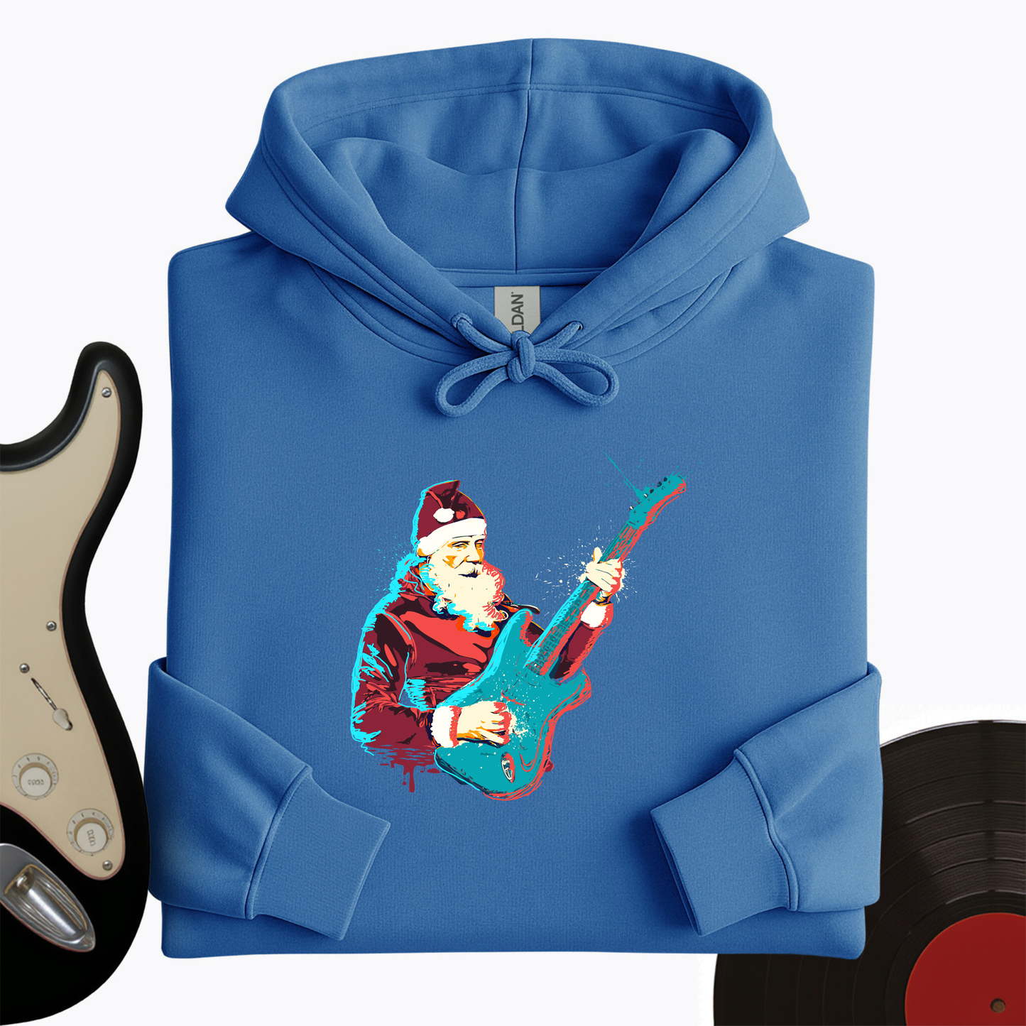 Guitar Santa Hoodie