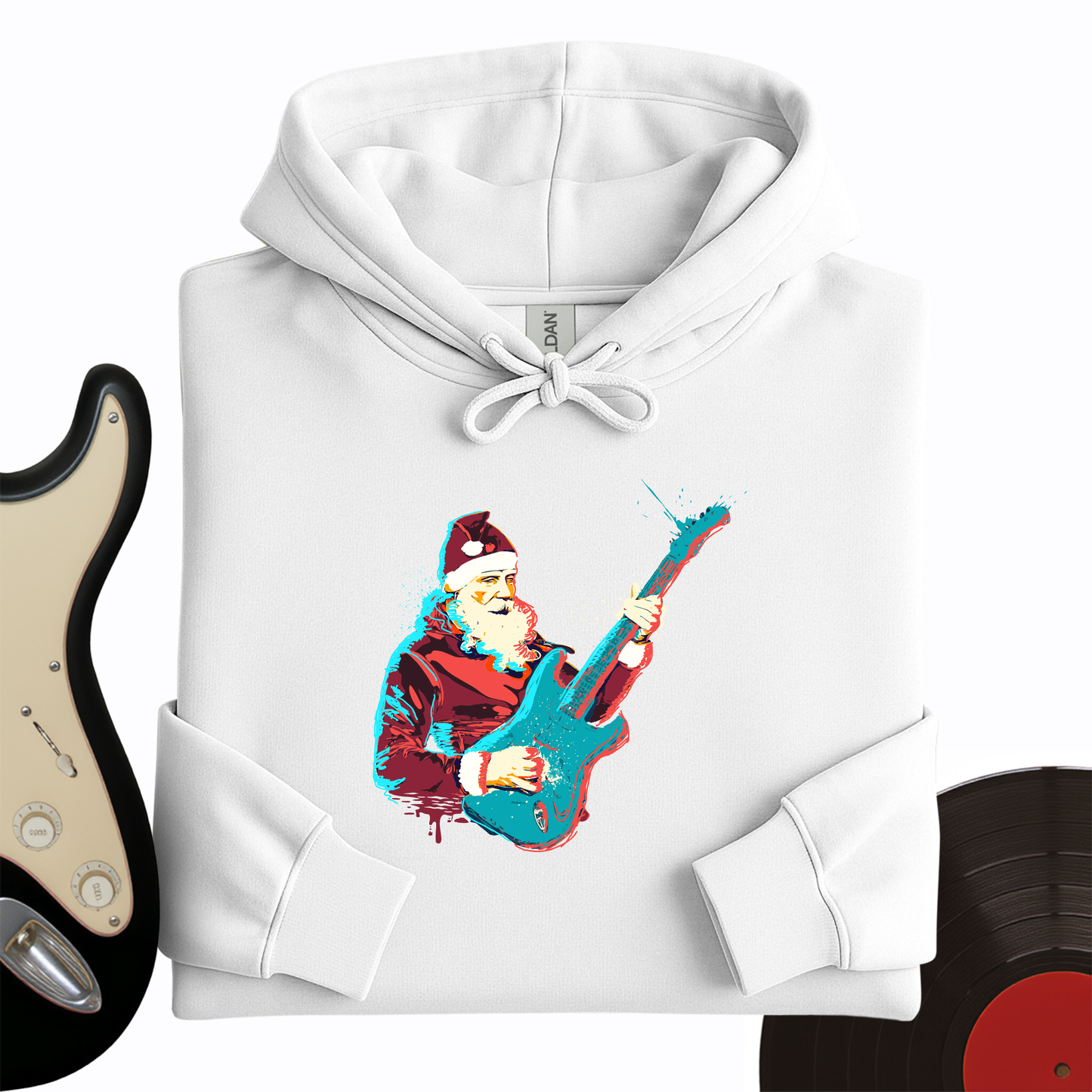 Guitar Santa Hoodie