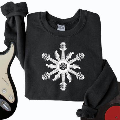 Guitar Snowflake Crewneck