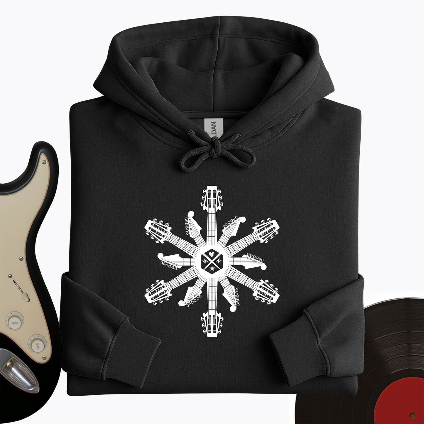 Guitar Snowflake Hoodie