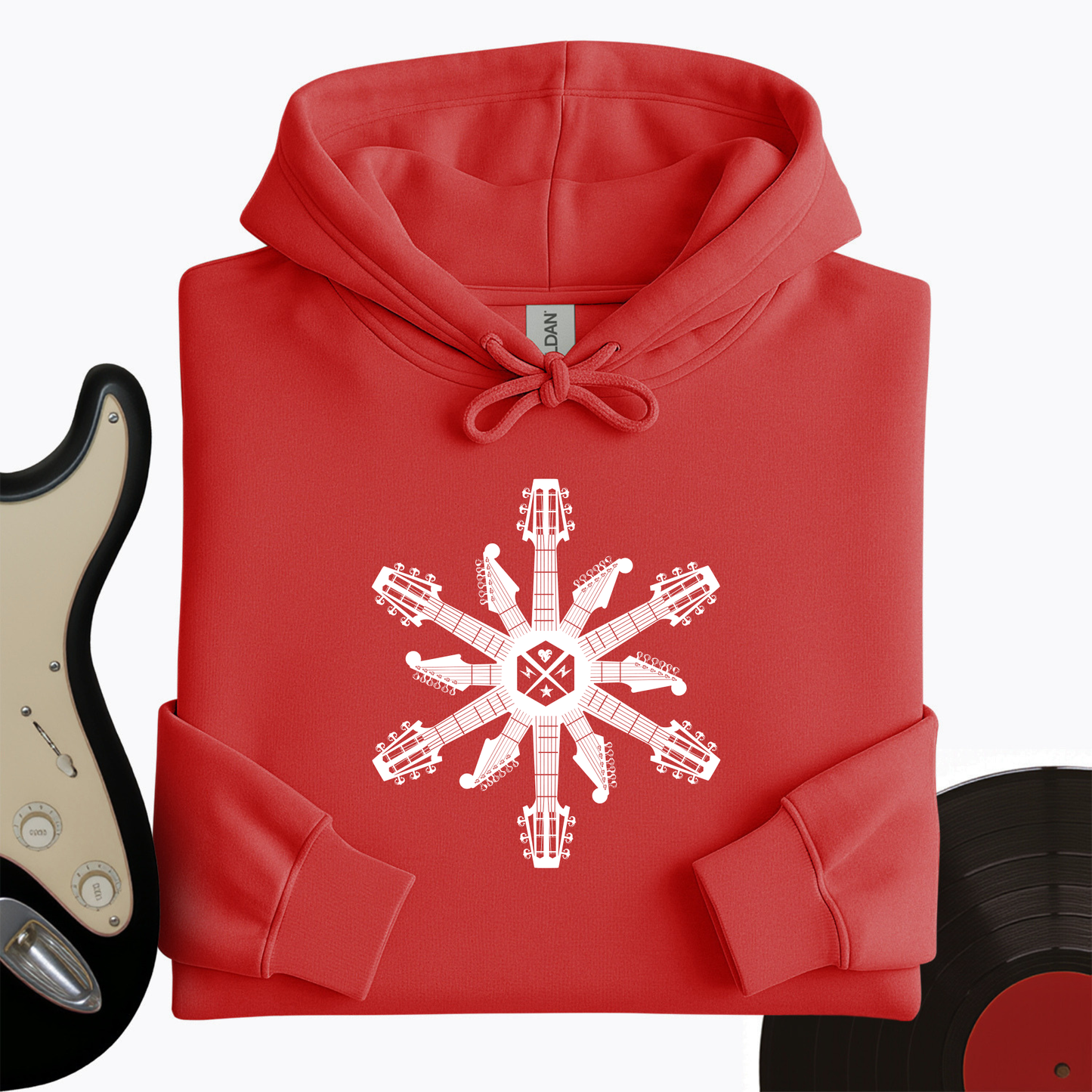 Guitar Snowflake Hoodie