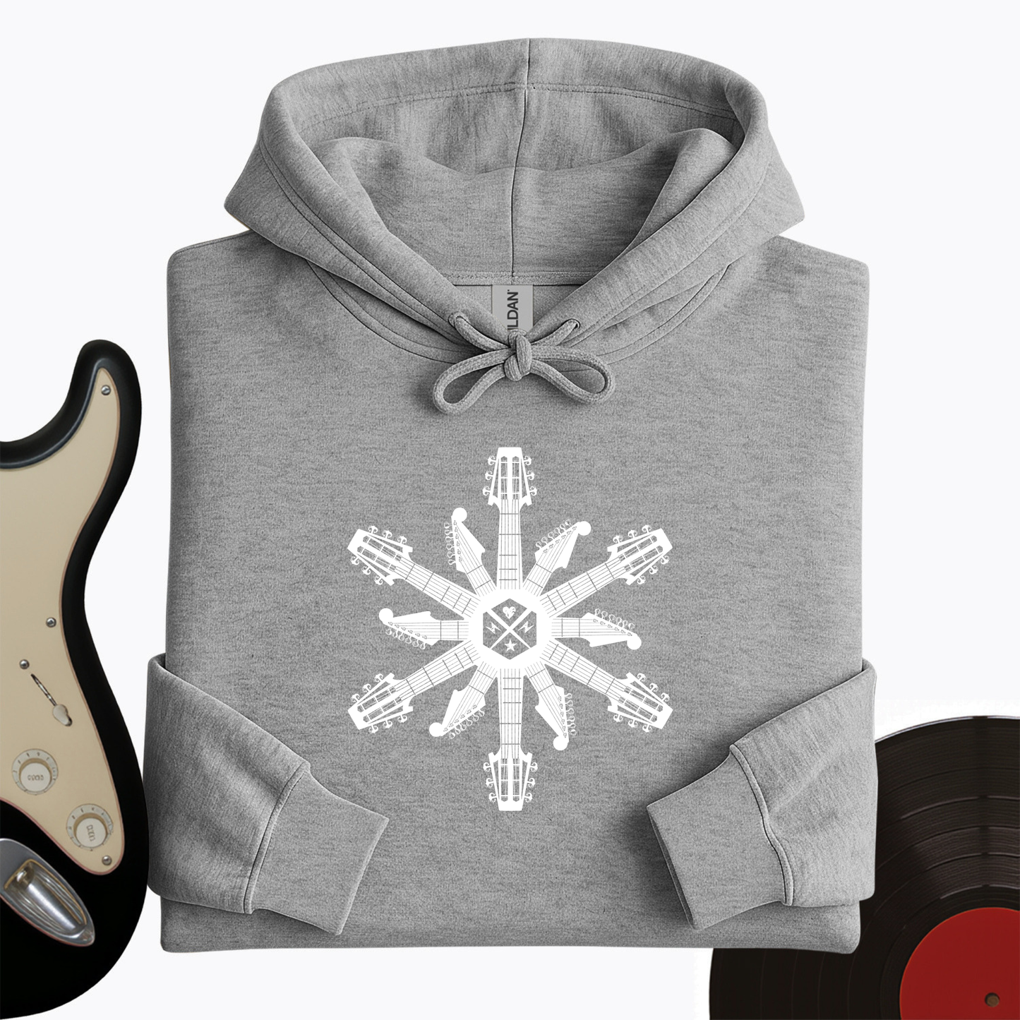Guitar Snowflake Hoodie