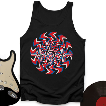 Heartbeat Music Note Tank Top
