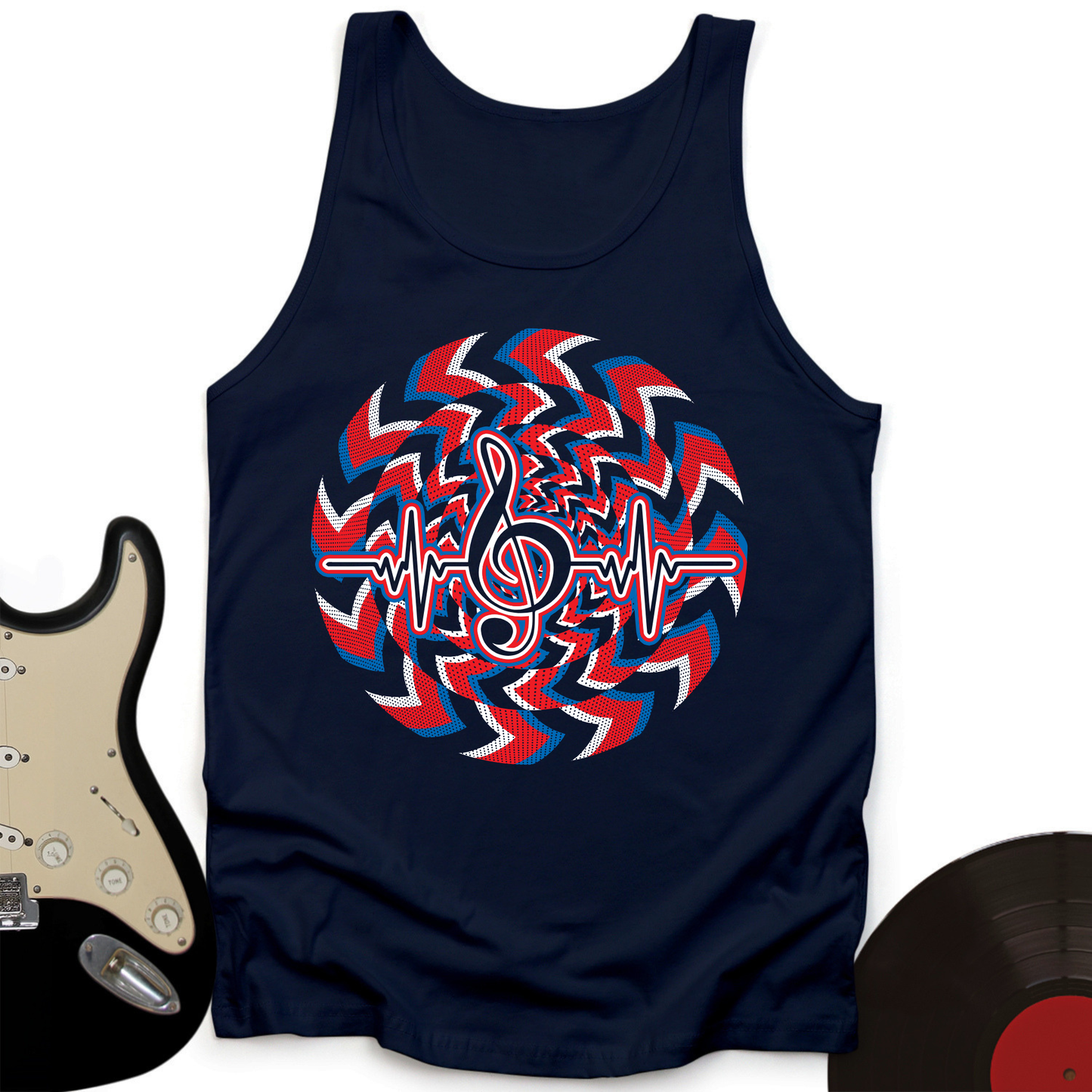 Heartbeat Music Note Tank Top