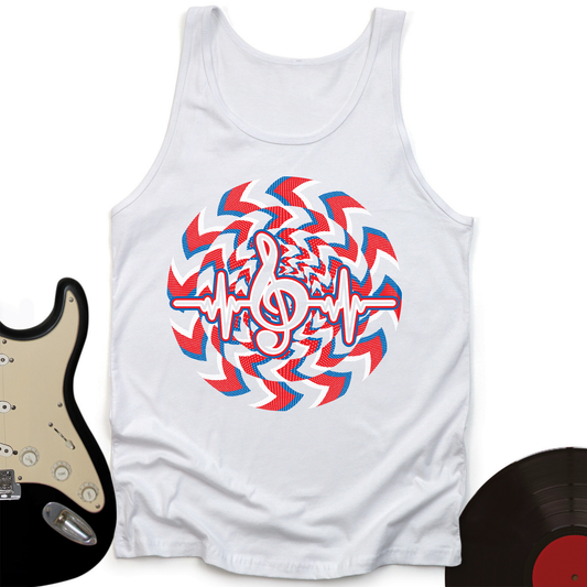 Heartbeat Music Note Tank Top