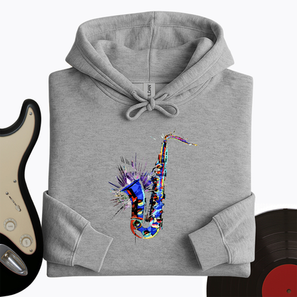 Blue Jazz Sax Hoodie