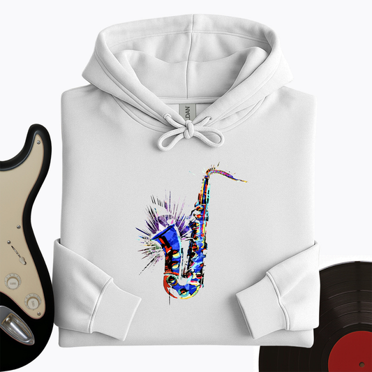 Blue Jazz Sax Hoodie