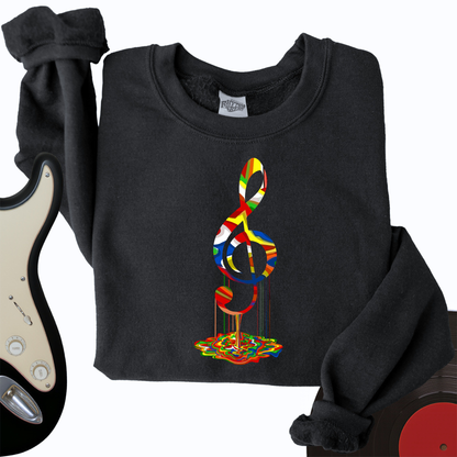 Melting Treble Clef Crewneck