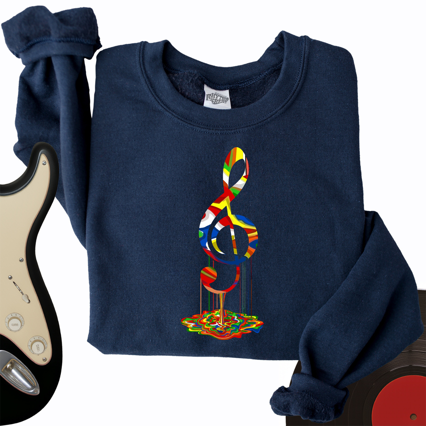 Melting Treble Clef Crewneck