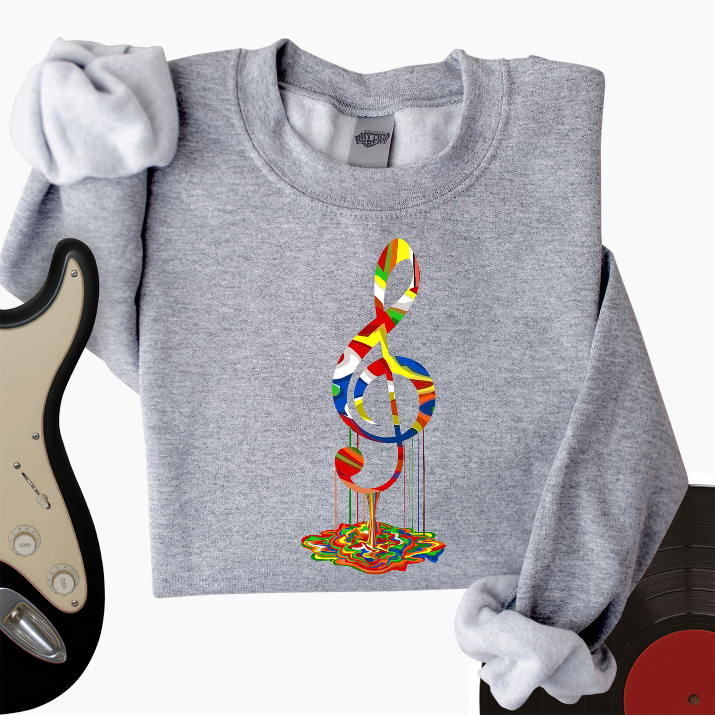 Melting Treble Clef Crewneck