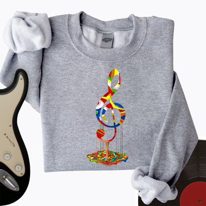 Melting Treble Clef Crewneck