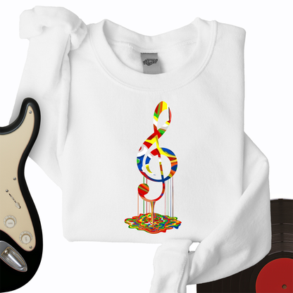 Melting Treble Clef Crewneck