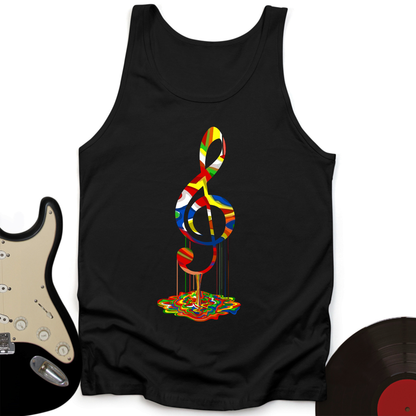 Melting Treble Clef Tank Top