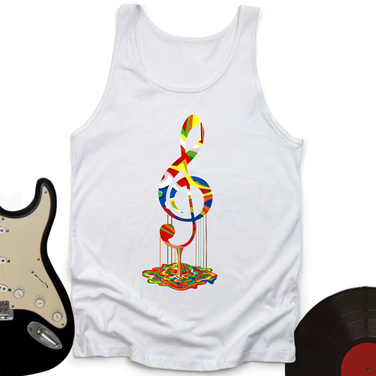 Melting Treble Clef Tank Top
