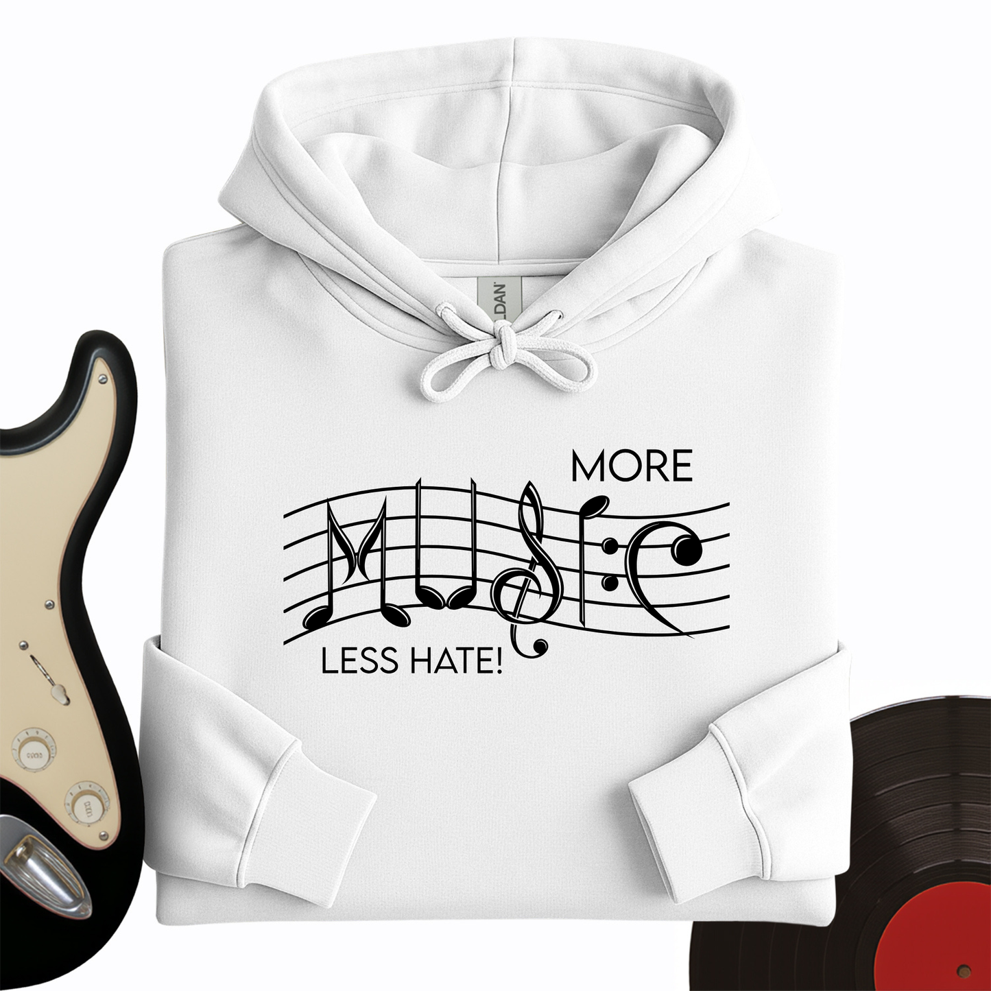 More Music Less Hate Hoodie