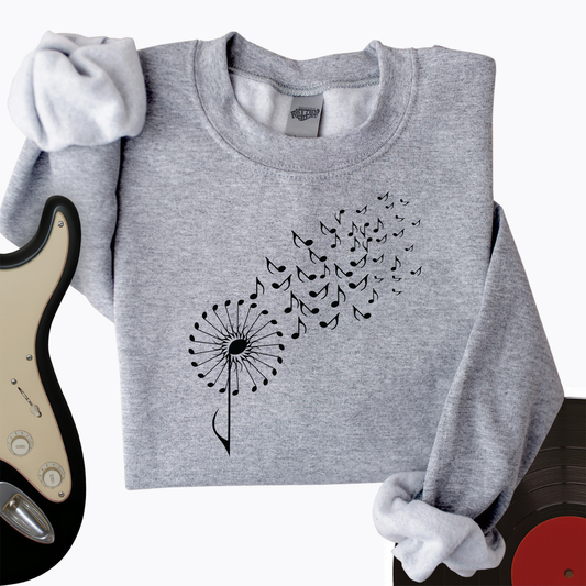 Music Note Dandelion Crewneck