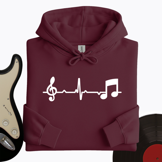 Music Note Heartbeat Hoodie