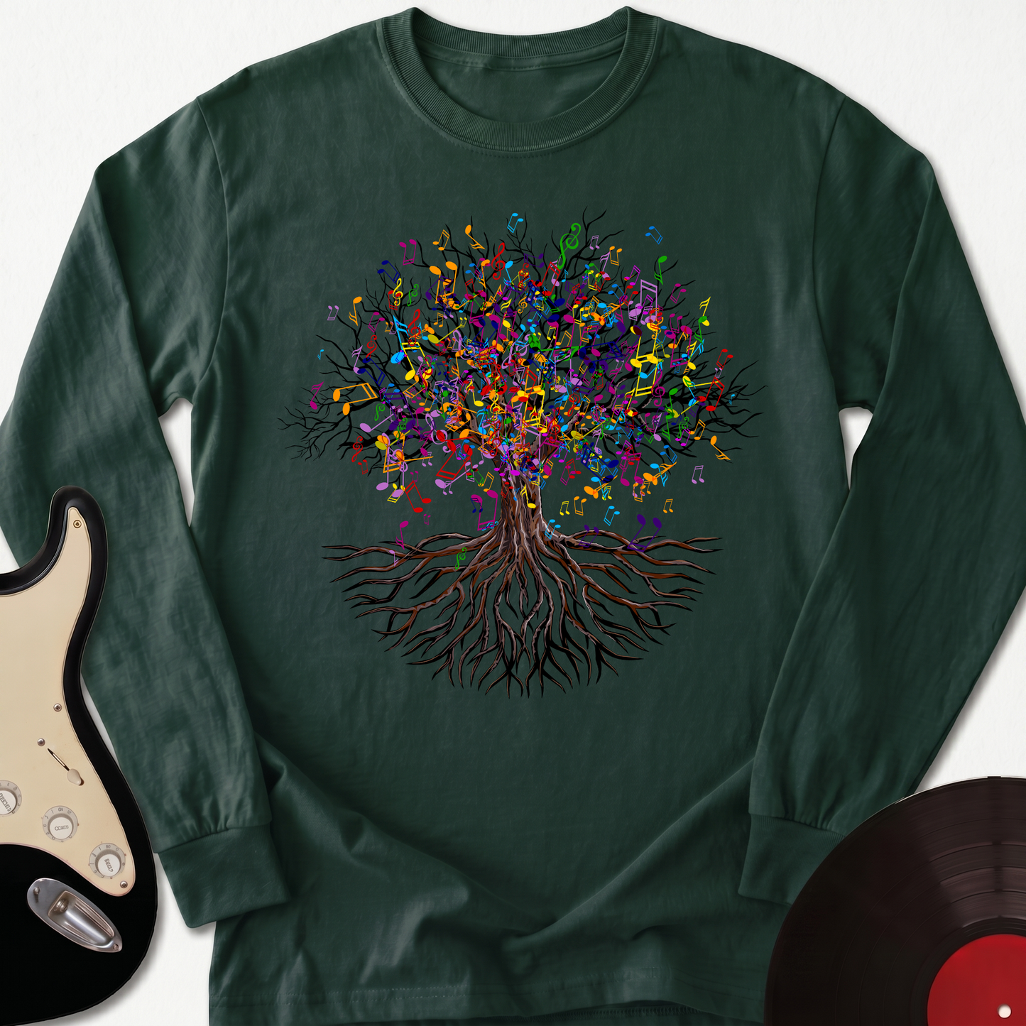 Music Note Tree Long Sleeve