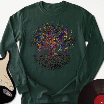 Music Note Tree Long Sleeve