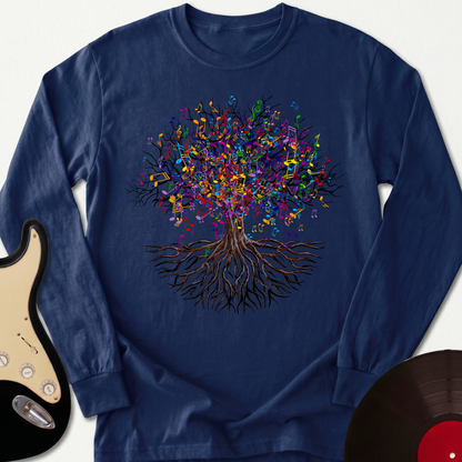 Music Note Tree Long Sleeve