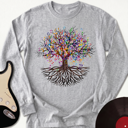Music Note Tree Long Sleeve