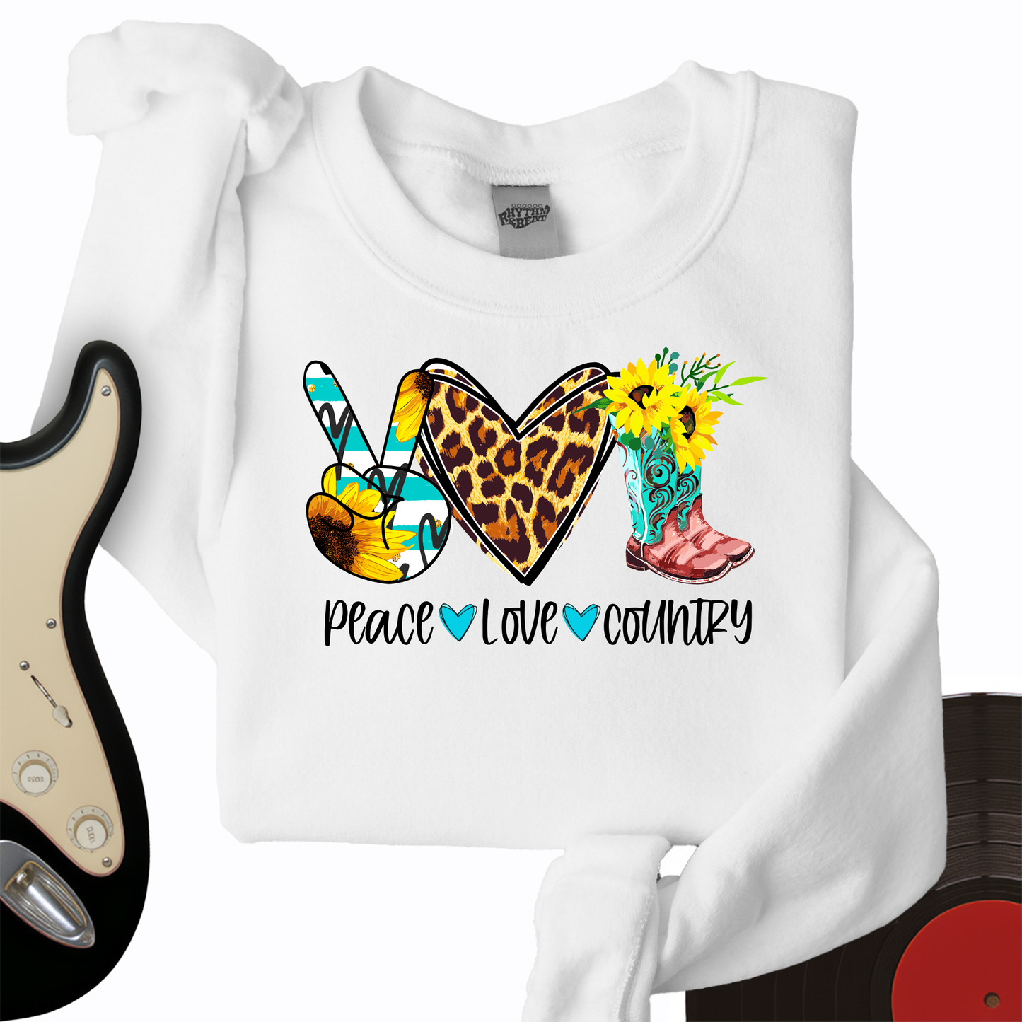 Peace, Love, Country Crewneck