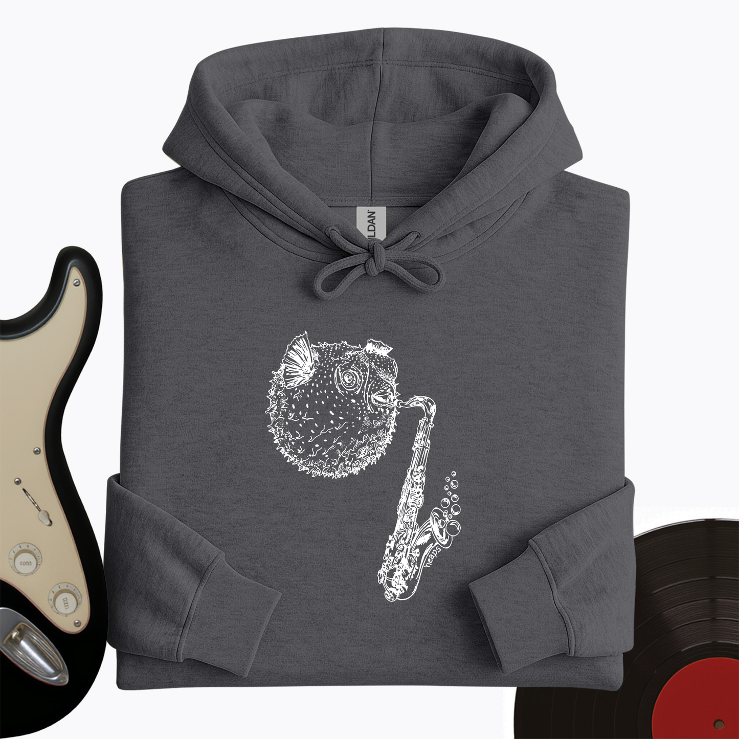Puffer Fish Saxophone Hoodie
