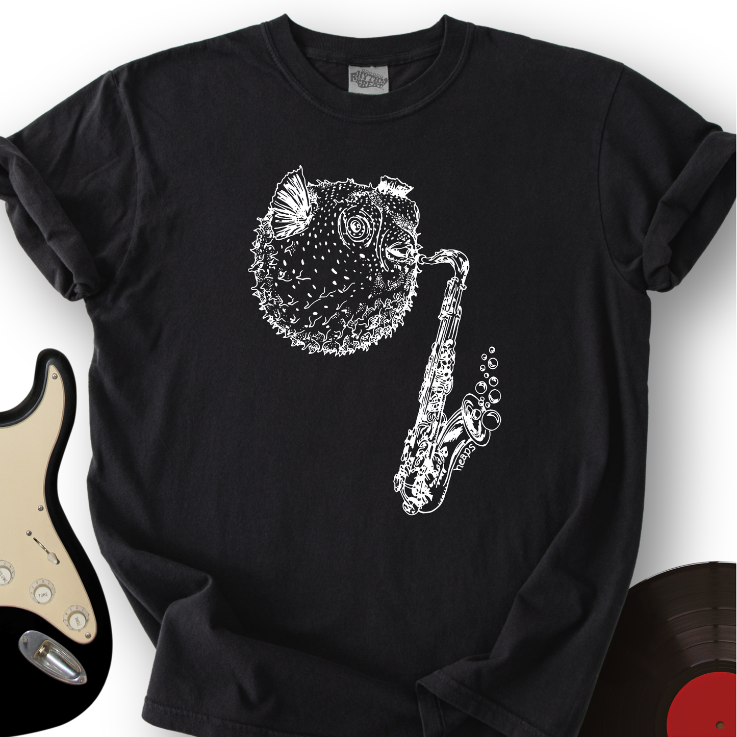 Puffer Fish Saxophone T-Shirt