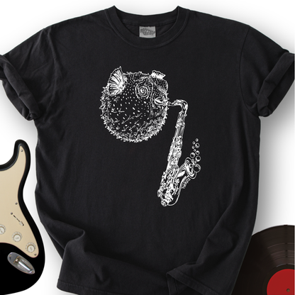 Puffer Fish Saxophone T-Shirt